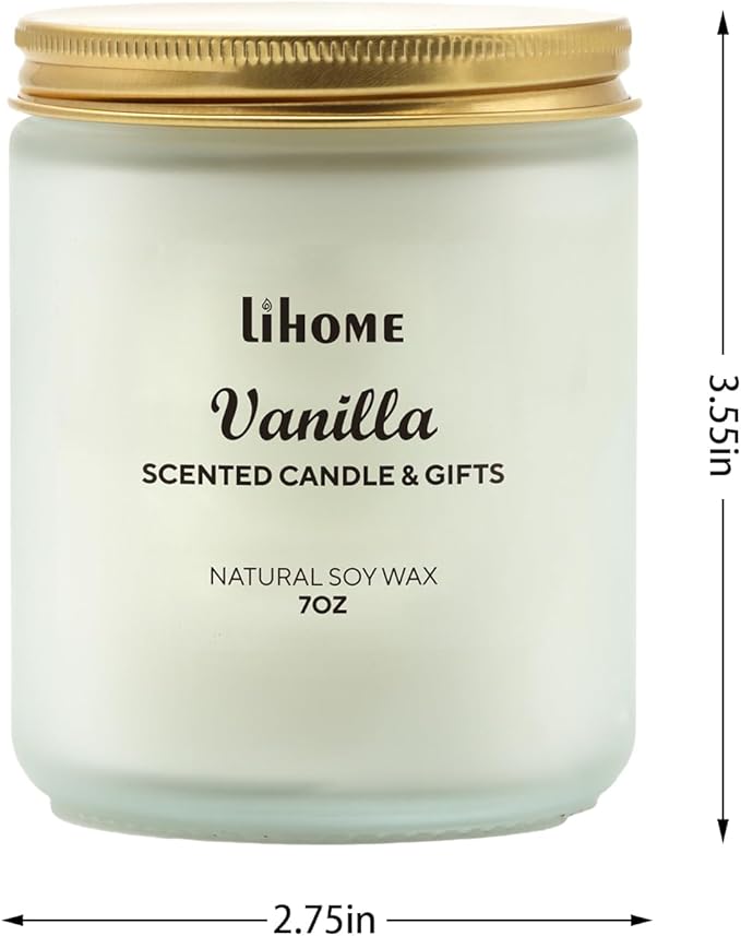 Candles Gifts for Women - Scented Candles, Natural Soy Wax Candles for Home Scented Perfect for Christmas, Birthday, Mother's Day, Vanilla Candle