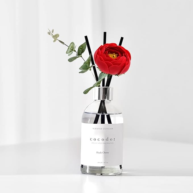 COCODOR White Label Camellia Diffuser/Sunset Rose/6.7oz(200ml)/Home Decor & Office Decor, Fragrance and Gifts, Aromatherapy