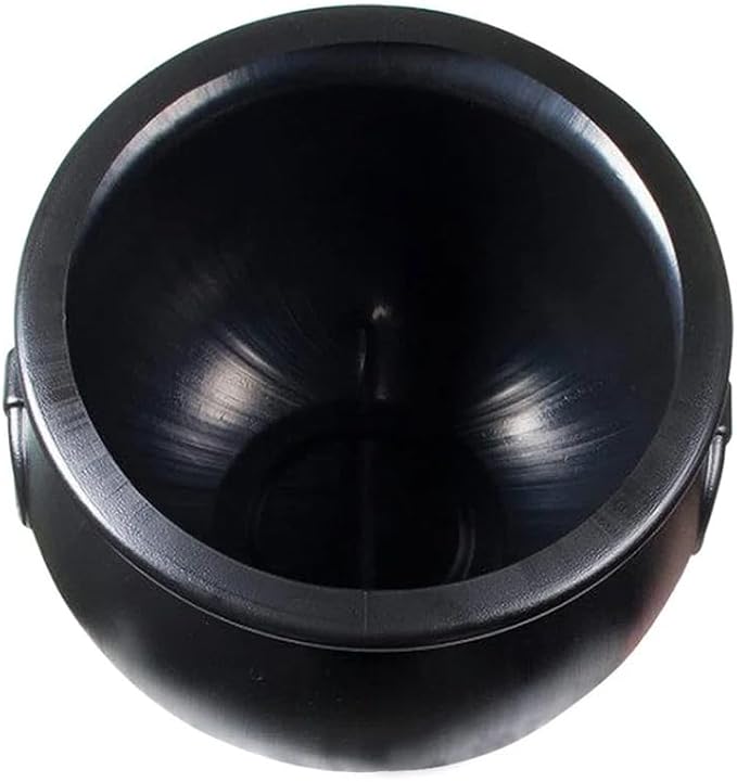 PMU 18 Inch Halloween Black Cauldron Kettle, Halloween Black Plastic Witch Cauldron Kettle, Party Decorations, Indoor & Outdoor, Favor Decoration Pkg/1