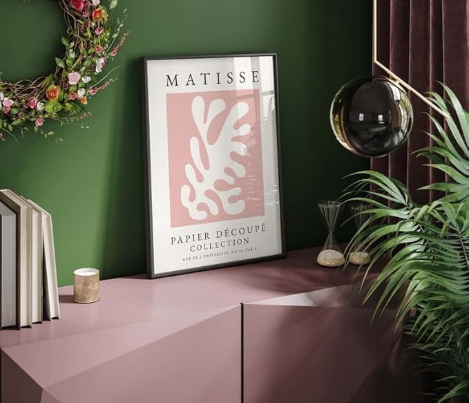 Matisse Wall Art Decor Set of 3,Abstract Matisse Wall Art Exhibition Posters,Unframed Pink Tree Wall Art,Truly Quality Canvas Prints for 11x14in,Art Poster Decoration for Kitchen,