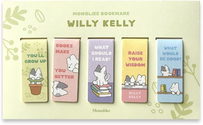Monolike Magnetic Bookmarks Willy Kelly, Set of 5