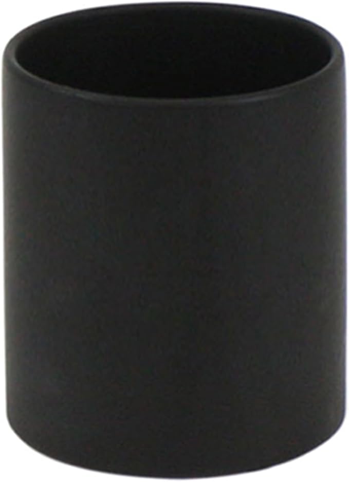 WGVI Matte Black Ceramic Cylinder Vase Width 3.75" Height 4", Flower Arrangements, Candle Holder, Terrarium Planter Pot, Storage Container Organizer, Pen Brush Holder, Centerpieces, 1 Piece