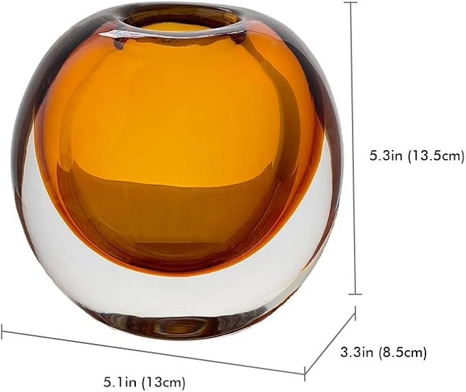 Amber Glass Vase, DIY Empty Reed Diffuser Bottle for Essential Oils, 200mL, Aromatherapy, Modern Home Decor, AV1533