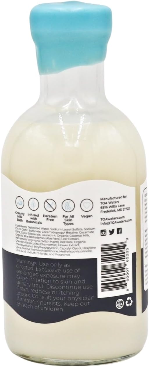 Tuscarora Creek Bubble Bath - Amber, Cedar, & Lemon Scent - Moisturizing & Enriched with Organic Coconut Milk - For Women and Men, All Skin Types, Vegan, Soy-Free, & Paraben-Free - 16 FL oz