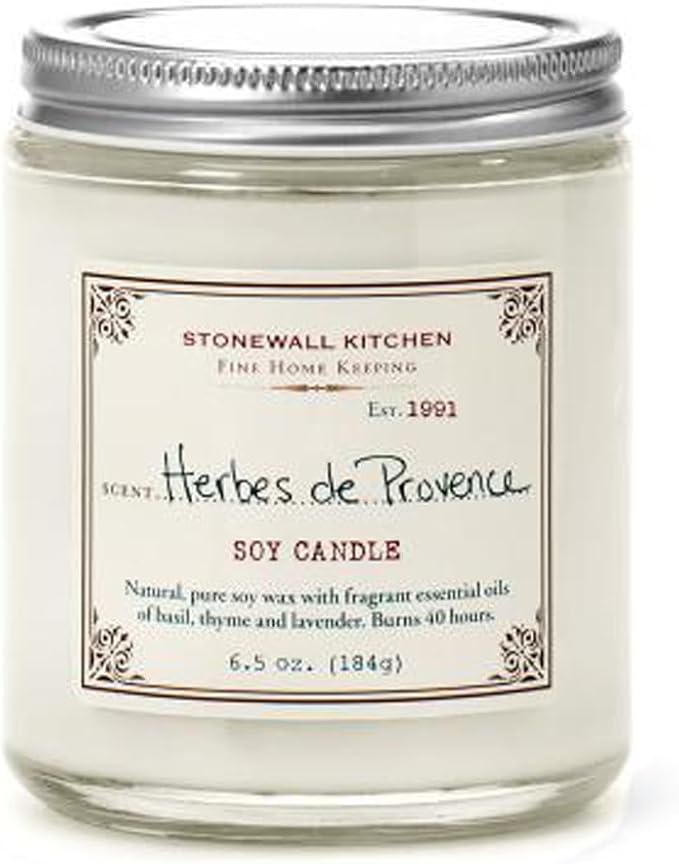Stonewall Kitchen Herbes de Provence Soy Candle, 6.5 oz