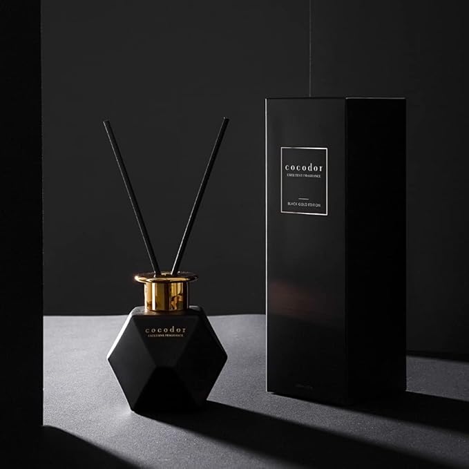 COCODOR Black Golden Reed Diffuser/Healing Fougere/6.7oz(200ml)/Home Decor & Office Decor, Fragrance and Gifts, Aromatherapy, Mother's Day