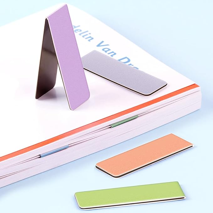 UpUDo 12 Pack Magnetic Bookmark, Book Marker Clip for Teachers, Students, Book Lovers, Printing on 2 Side