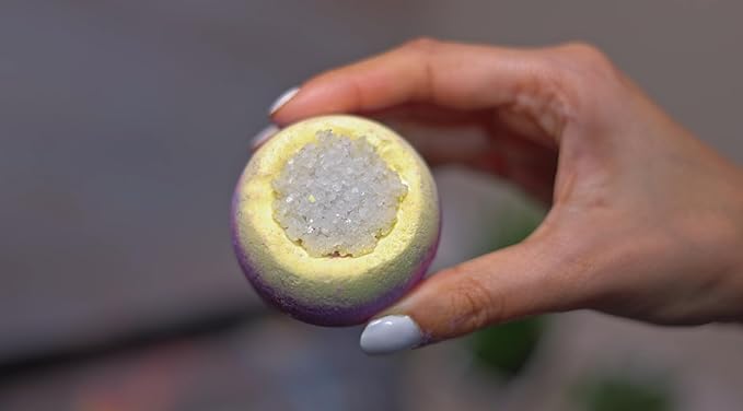 Cosmic Crystal Bath Bombs / 8 x 2.12 Ounces Handmade Bubble Bath Gift Set/Epsom Bath Salt/Vegan & Cruelty-Free/Luxury Spa Gift for Men, Women and Kids