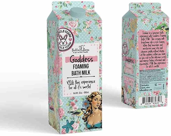 Bella & Bear Goddess Foaming Bath Milk - Gift for Women - Teens - Tweens - Vegan 12 oz