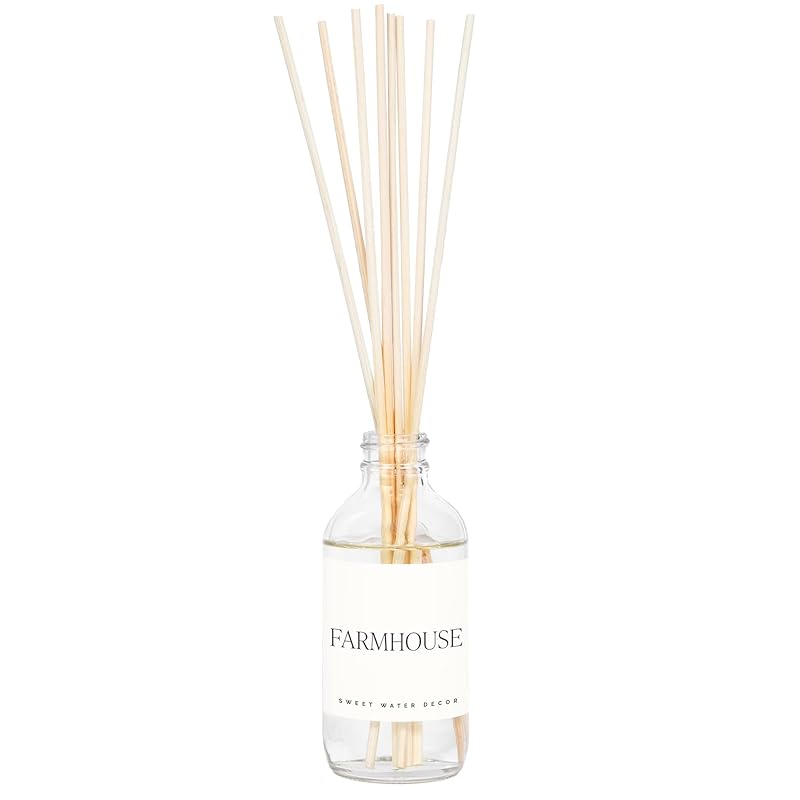 Sweet Water Decor Farmhouse Reed Diffuser Set - Apple, Orange, Pumpkin, Fall Scented Air Freshener - Scent Diffusers for Home, Long Lasting Fragrance, Made in the USA