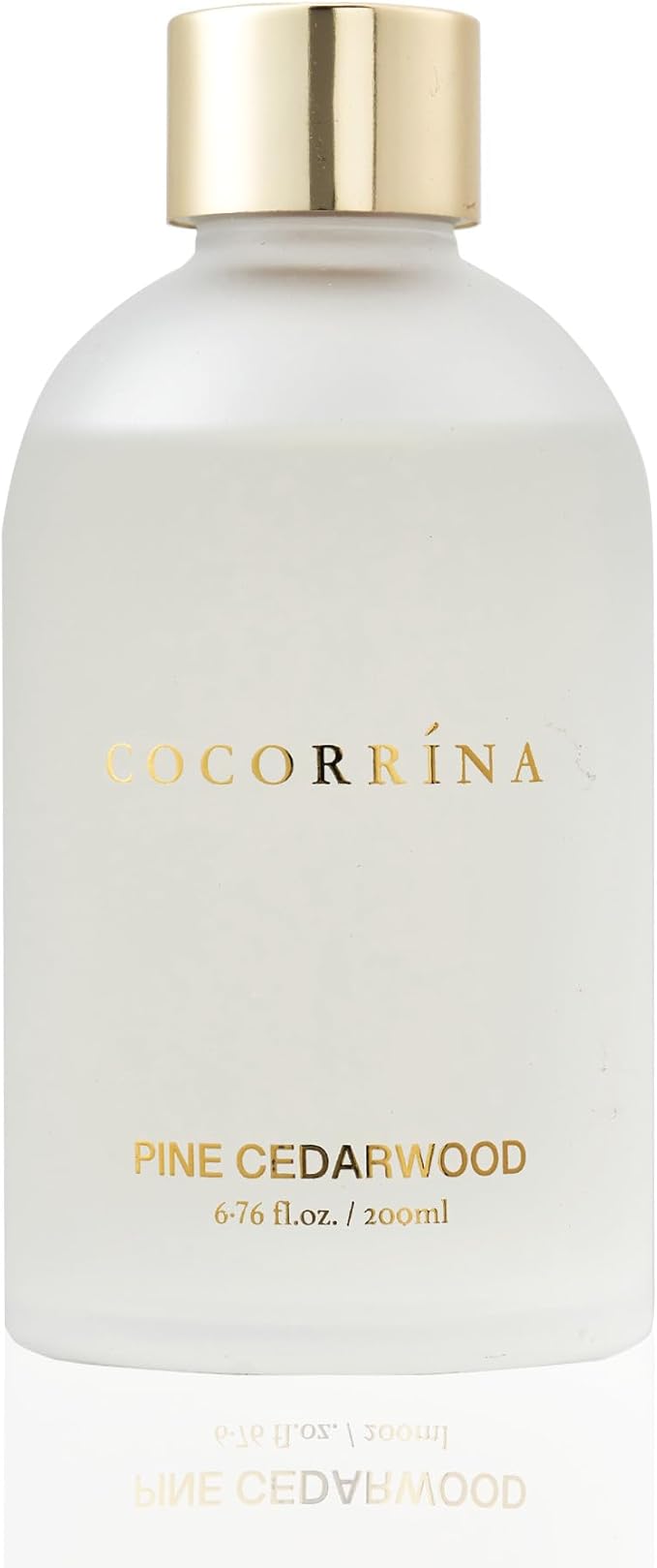 COCORRÍNA Reed Diffuser - Pine Cedarwood 6.76 oz Flower Reed Diffuser Set with 8 Sticks - Home Fragrance Bedroom Bathroom Shelf Decor