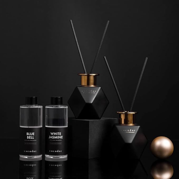 COCODOR Black Golden Reed Diffuser/Healing Fougere/6.7oz(200ml)/Home Decor & Office Decor, Fragrance and Gifts, Aromatherapy, Mother's Day