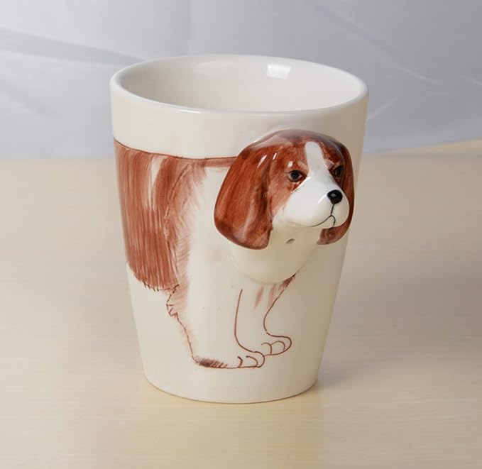 Hand-painted Animals Ceramic Mug (13.66oz) (Beagle)
