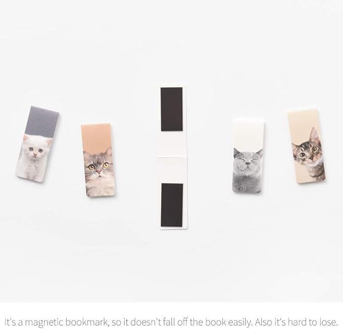 Monolike Magnetic Bookmarks My pet Dog + Cat, 10 Pieces