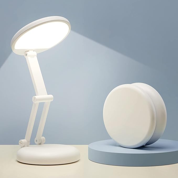 One Fire Cordless Desk Lamp for College Dorm Room,Dimmable Battery Powered Lights,3600mAh Rechargeable Wireless Table Lamp,Small Mini Lamp&Portable Classroom Light for Dorm,Bed,Reading,Home,Nail,Craft