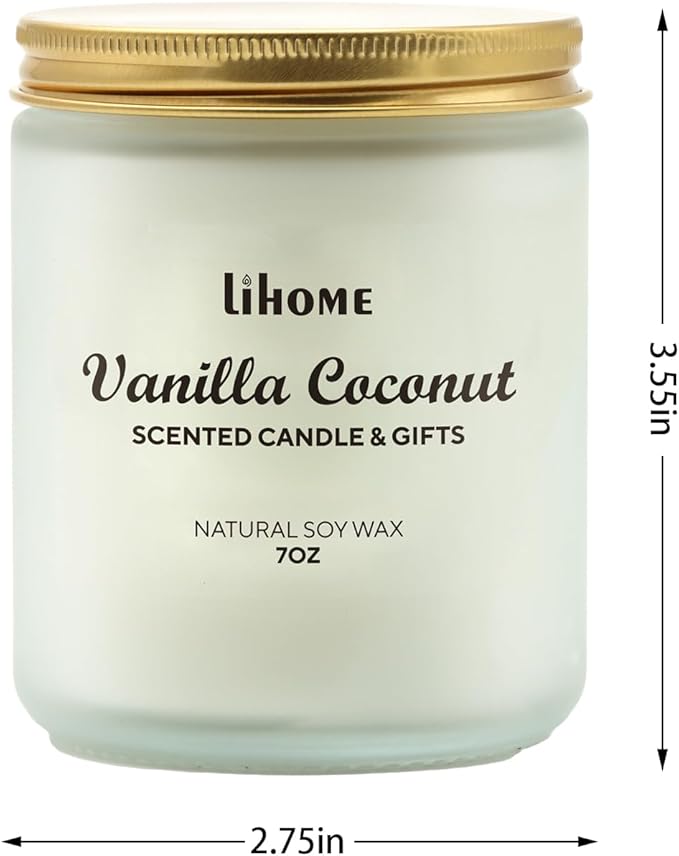 Candles Gifts for Women - Scented Candles, Natural Soy Wax Candle for Home Scented Perfect for Christmas, Birthday, Mother's Day, Vanilla Coconut Candle