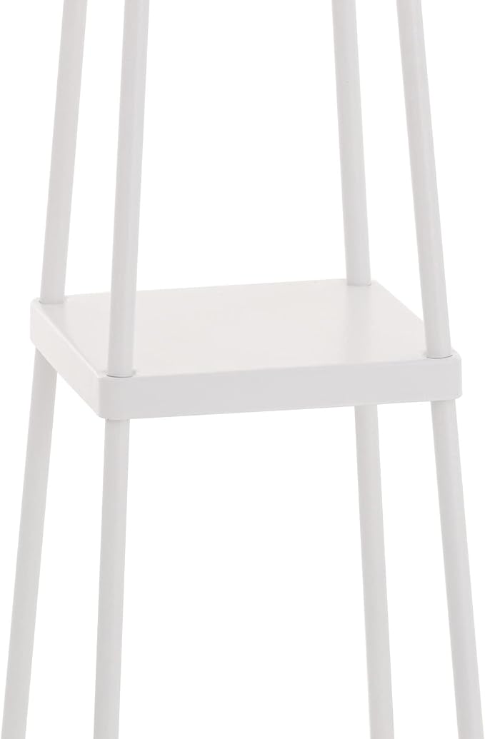 Catalina Lighting 19305-001 Modern Etagere Floor Lamp with Shelves, Standing Lamp, Living Room Light with Shelving, LED Bulb NOT Included, 58", White