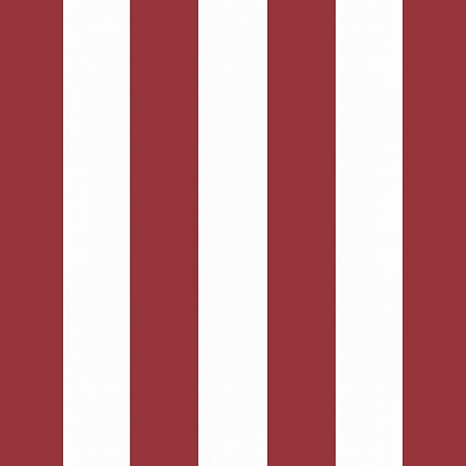 Arden Outdoor Dining Chair Cushion, 20 in x 20 in, Weather-Proof, Rain-Proof, Fade Resistant Patio Cushion for Patio, Dining, or Rocking Chairs 20 x 20, Ruby Red Cabana Stripe