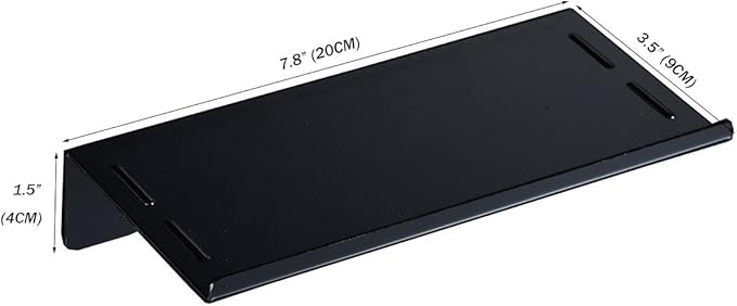 Aothpher Wall Mounted Carbon Steel Bathroom Toilet Phone Holder Shelf, Matte Black