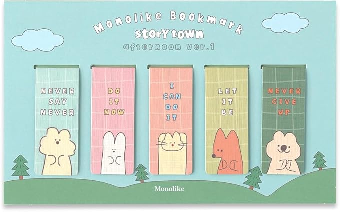 Monolike Magnetic Bookmarks Storytown Afternoon Ver.1, Set of 5