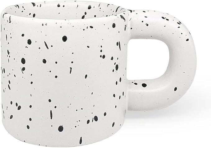 Ceramic Coffee Mug,Microwave & Dishwasher Safe Mug to Decorate,Tea Cup with Porcelain Fat Round Handle, 12oz, Modern,Simplicity Unique Style For Any Kitchen. (Inkjet)