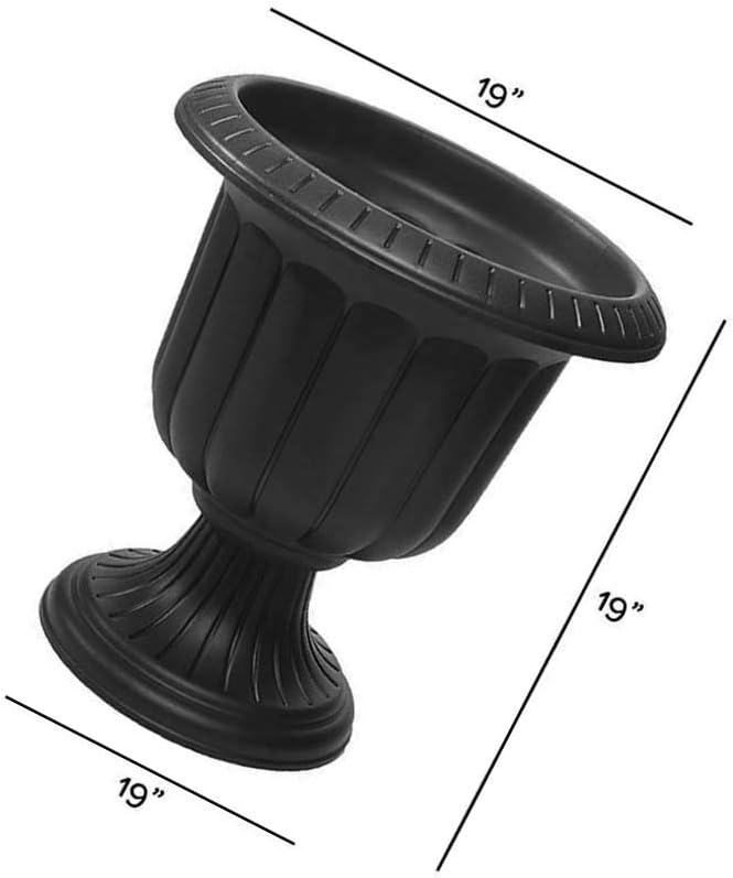 Classic Urn, Black, 19-Inch