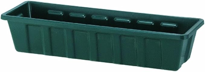 Novelty Poly-Pro Plastic Flower Box Planter, Hunter Green, 24-Inch