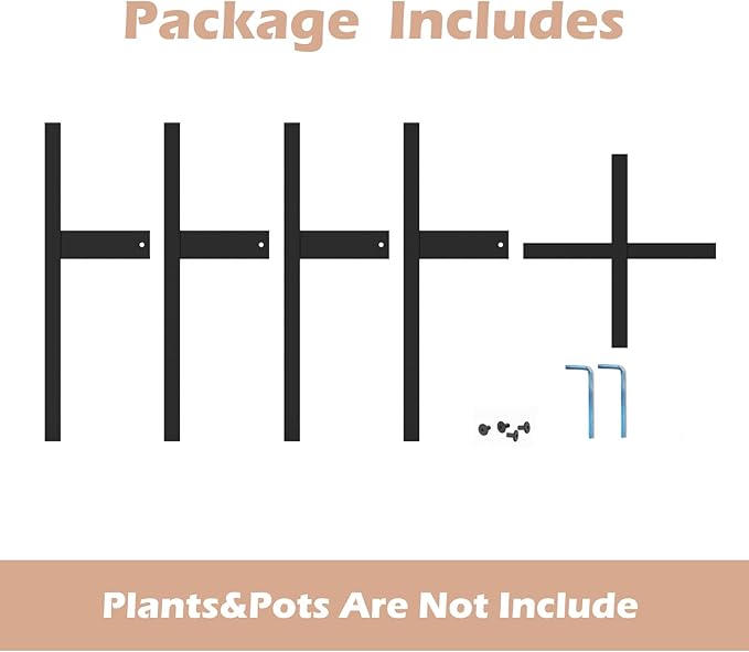 Heavy 4Legs Adjustable Metal Plant Stand for 10"-16" Plant Pot – Indoor & Outdoor (Black, 1 Pack)