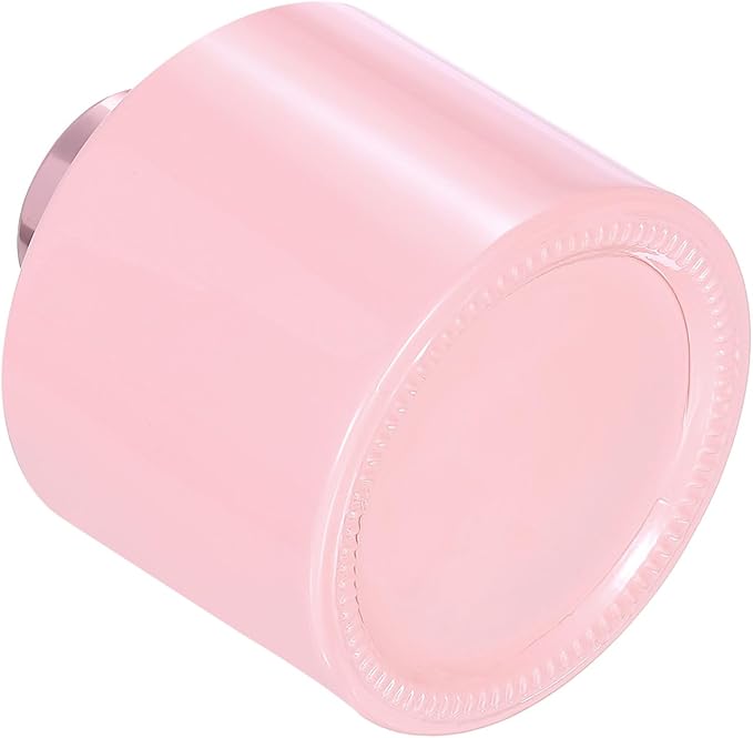 HARFINGTON Empty Glass Diffuser Bottle 140ml/4.7oz Refillable Fragrance Accessories Aromatherapy Jar Container for Replacement Reed Diffuser DIY Home Bathroom Pink with Gold Tone Cap