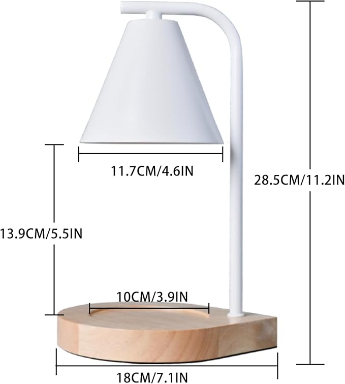 SOKCVSEA Candle Warmer Lamp - Candle Warmer with Timer, Birthday Gifts for Women Mom Gifts, House Warming Gifts New Home Decor, Wax Melt with 2 Bulb White 02