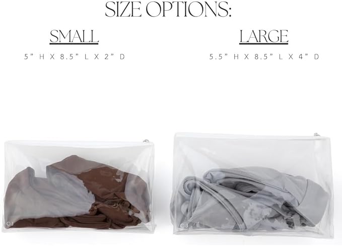Bikini Organizing Bags - Clear Bathing Suit Storage for Closet, Drawers & Travel, Pack of 10