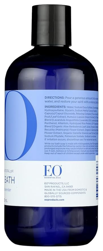 EO, Bubble Bath French Lavender Organic, 12 Fl Oz