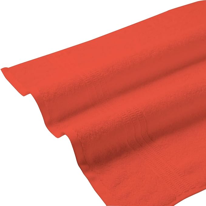 HOMELOVER 6 Piece Towel Set - 100% Organic Cotton 2 Bath Towels & 4 Hand Towels - 500 GSM, Hotel & Spa Quality, Soft, Quick Dry, Highly Absorbent Bathroom Essentials (Coral Orange)