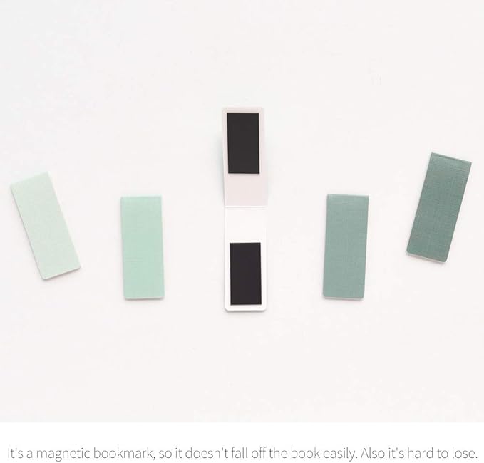 Monolike Magnetic Bookmarks Emerald, Set of 5