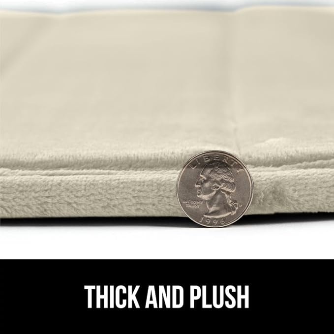 GORILLA GRIP Memory Foam Bath Mat, Soft Absorbent US Designed Bathroom Rug, Gripping Dots Machine Washable Bathmat, Cushioned Floor Mats, Shower Sink Rugs Room Décor Accessories, 60x24 Champagne