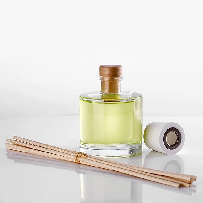 Reed Diffuser White Cotton 3.4 Fl Oz (100ml) - Room Diffuser with Floral Scent - Fragrance Diffuser with Rattan Sticks - Room Freshener - Scented Diffusers - Home Fragrance