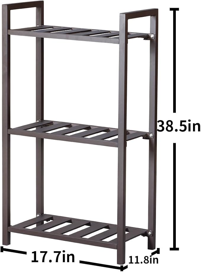 Plant Stand for Versatile Decor - Indoor/Outdoor Aluminum Stand with 300 LBS Strength, Sized L17.7 x W11.8 x H38.5 inch - Perfect for Patios, Gardens, Living Rooms