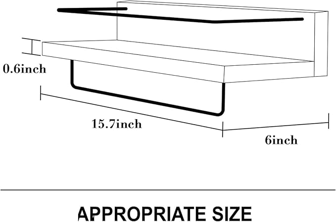 Bathroom Shelves Over Toilet for Wall, Floating Shelves with Storage Basket Paper Holer for Kitchen Living Room, Bedroom & Classroom, Set of 3 (Woodgrain Black)
