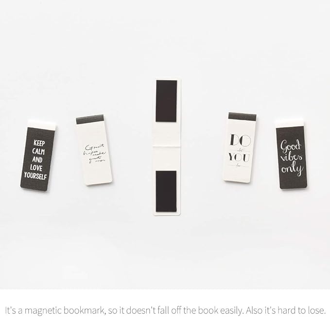 Monolike Magnetic Bookmarks Typography ver.2, Set of 5