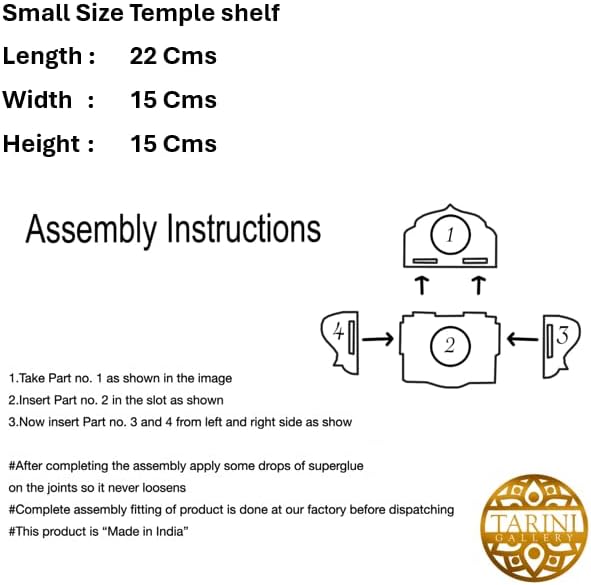 Wooden Small Temple Wall Mounted Hanging Table top Small Pooja Mandir God Stand Shelf for Home Office and Gifting (Size-22 cm x 15 cm x 15 cm) (Om)