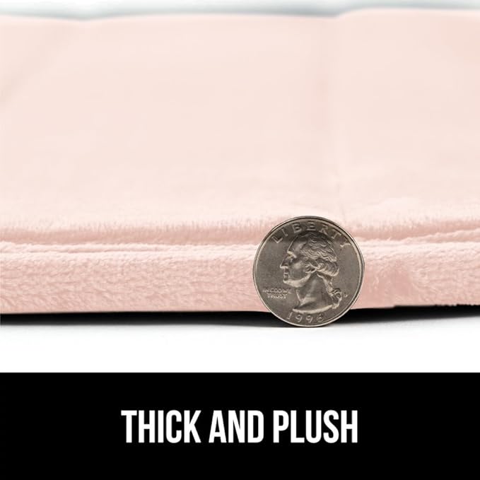 GORILLA GRIP Memory Foam Bath Mat, Soft Absorbent US Designed Bathroom Rug, Gripping Dots Machine Washable Bathmat, Cushioned Floor Mats, Shower Sink Rugs Room Décor Accessories, 24x17 Pink