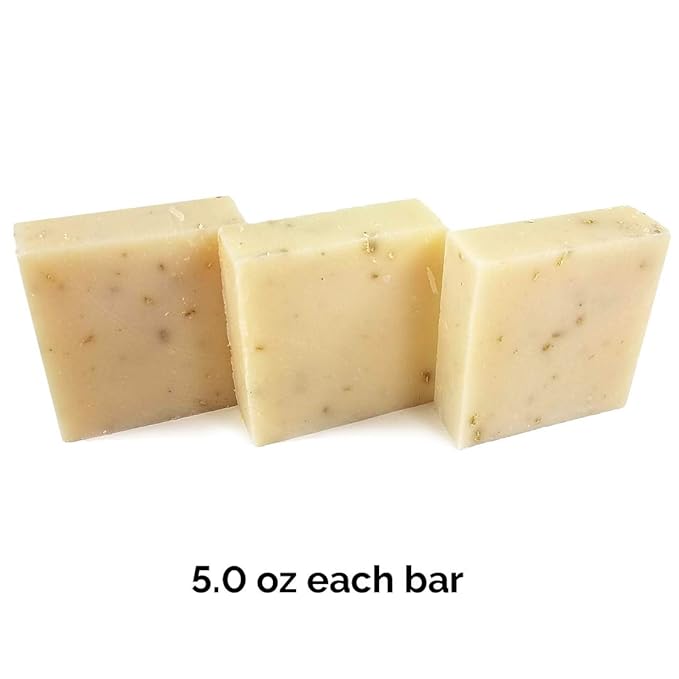 Handmade Fresh Goat's Milk Bar Soap, Olive Oil Based With Organic Shea Butter (Lavender Mint, 3 bars Economy Pack)