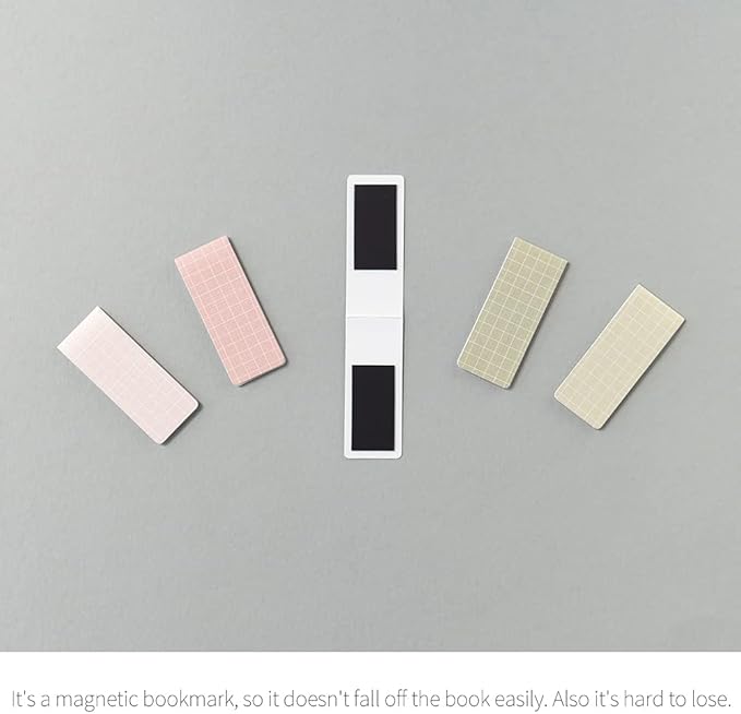 Monolike Magnetic Bookmarks Grid Misty, Set of 5