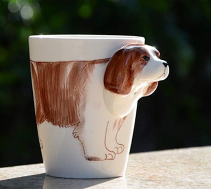 Hand-painted Animals Ceramic Mug (13.66oz) (Beagle)