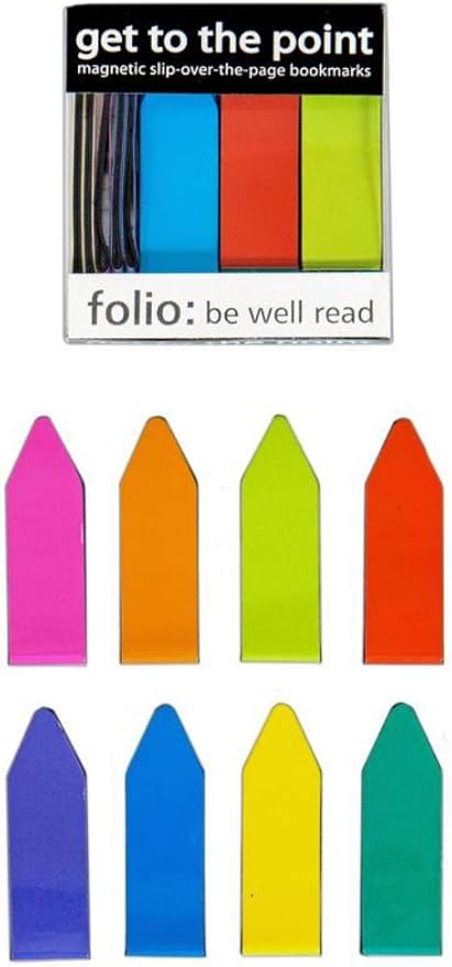 Get to the Point Magnetic Bookmarks Earthtone Color Line Markers (1 Box of 20)
