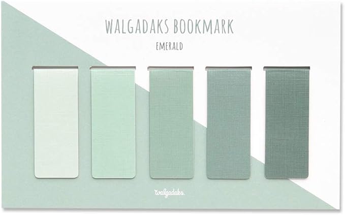 Monolike Magnetic Bookmarks Emerald, Set of 5