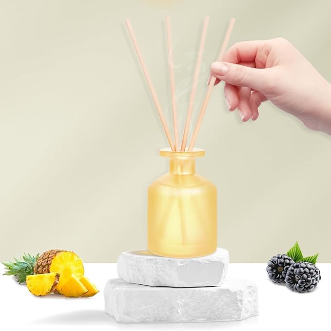 Reed Diffuser - BlackBerry Pineapple 3.38oz (100ml) 2 Packs Essential Oil Reed Diffuser Set with 16 Sticks, Long Lasting Fragrance for Home, Bathroom, Bedroom, Room, Decor