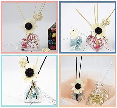 1PCS 100ml/3.4oz Empty Refillable Clear Glass Fragrance Jar Pot for DIY Replacement Reed Diffuser Sticks Sets Essential Oils DIY Diffuser Craft Projects Wedding Party