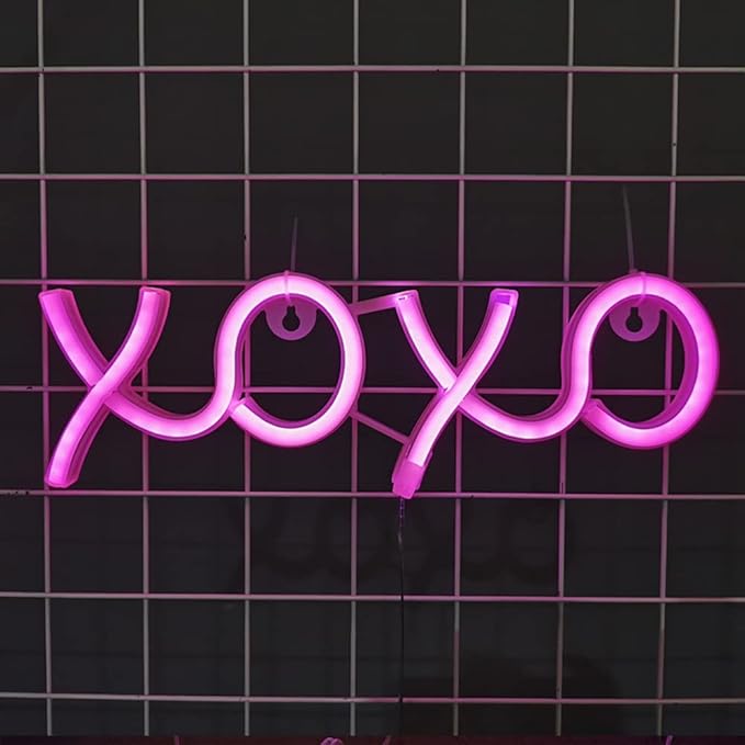 Neon Light Sign LED XOXO Night Lights USB Operated Decorative Marquee Sign Bar Pub Store Club Garage Home Party Decor