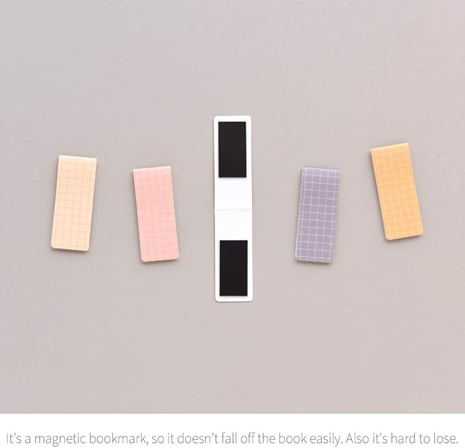 Monolike Magnetic Bookmarks Grid Soft Clay, Set of 5